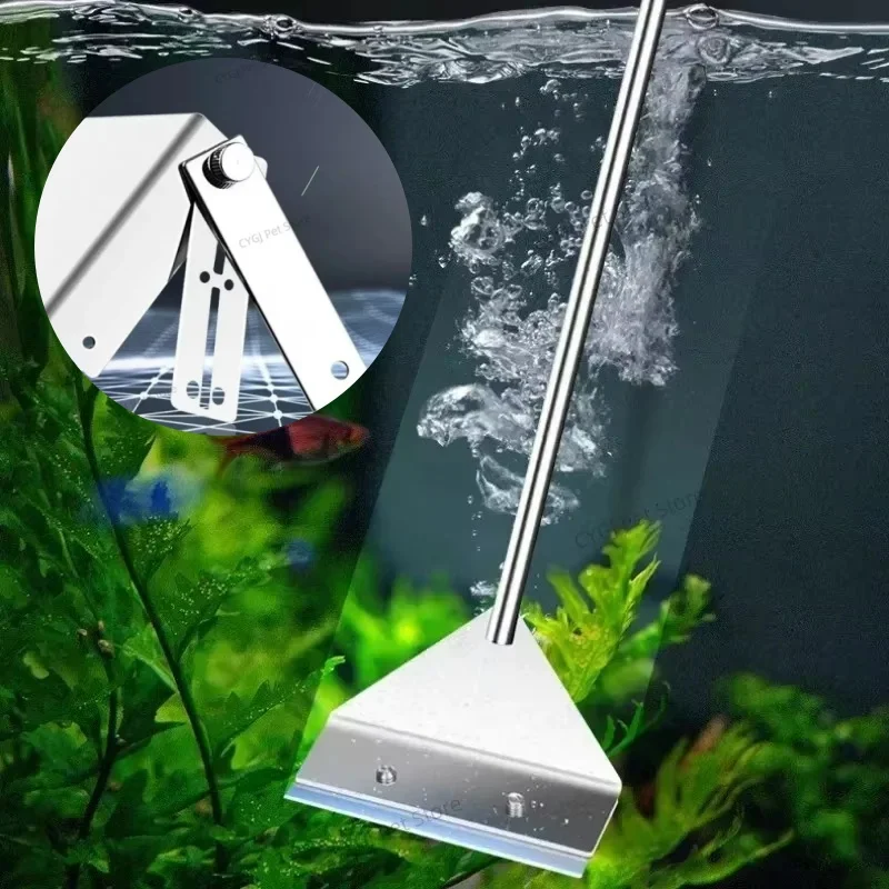 Marine Aquarium Glass Cleaner - Aquariumreinigingsgereedschap Plat zandalgen verwijderen Tweeërlei gebruik