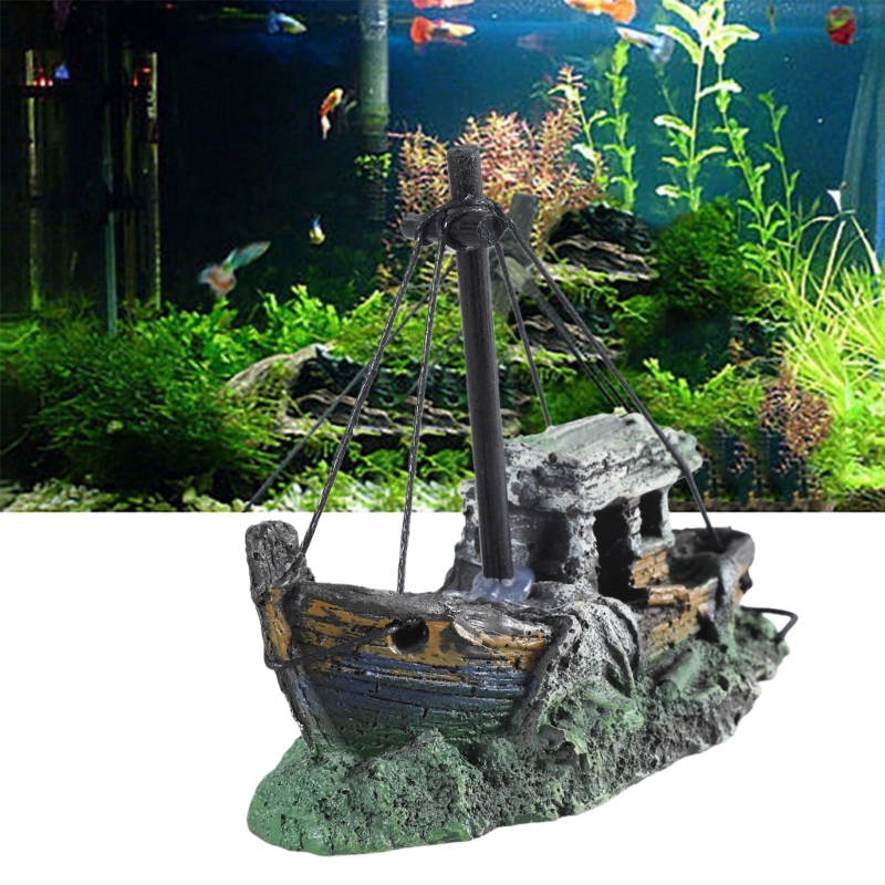 Aquarium Marina - Aquarium Verzonken Schip Decoratie Hars Aquarium