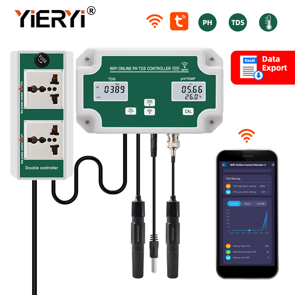 Marine Aquarium Water Analyzer - Yieryi Nieuwe Wifi Smart Aquarium Ph
