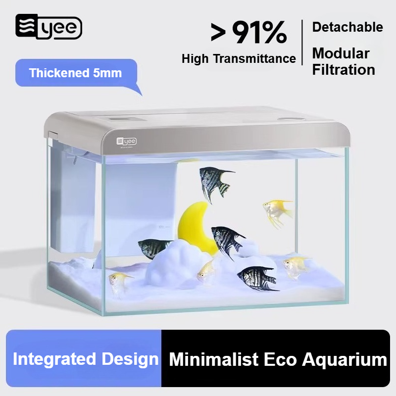 Ultraheldere glazen bureau-aqu - Marine Aquarium All In One recensie en prijs