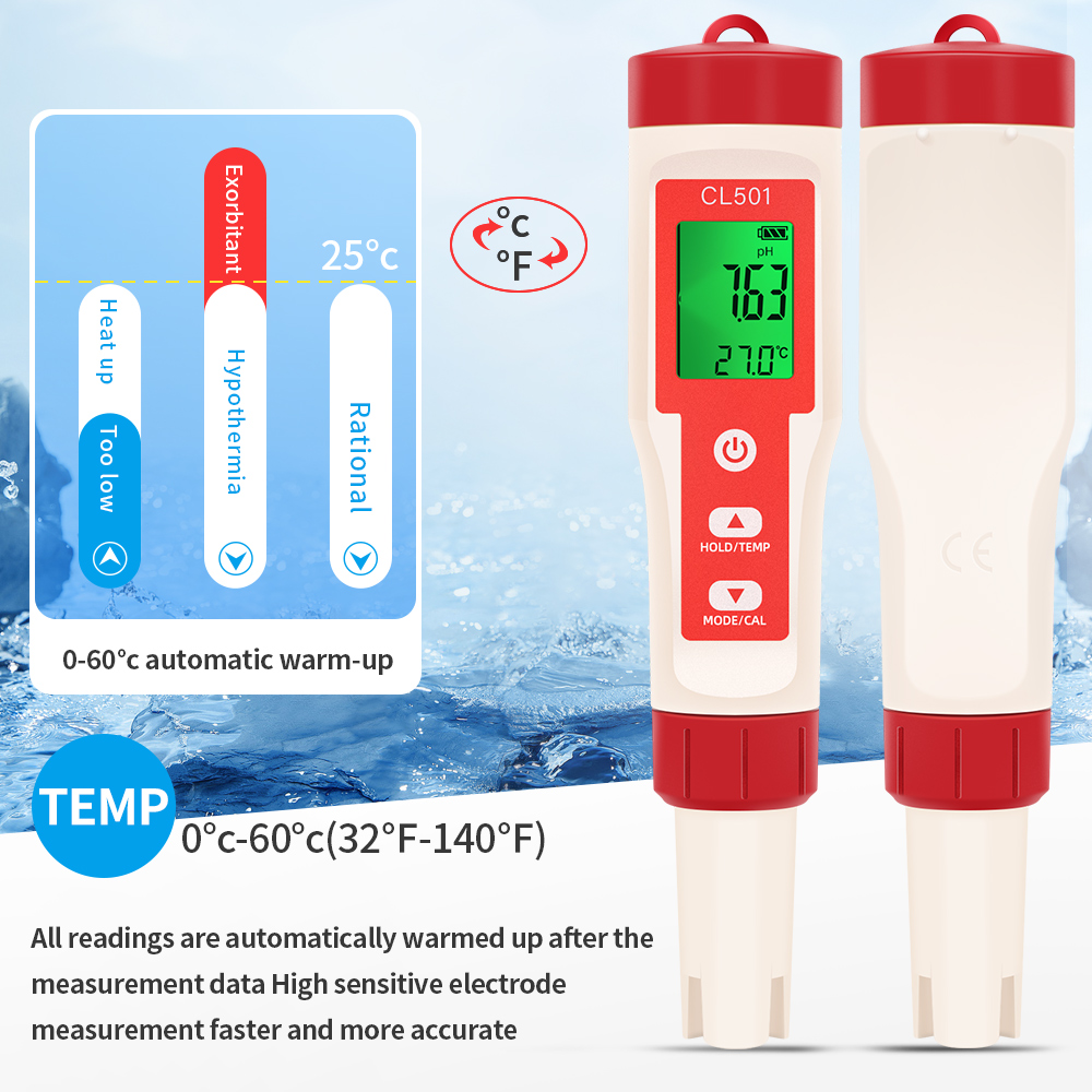 PH/CL2/H2/ORP/Temperatuurmeter - Marine Aquarium Water Analyzer recensie en prijs