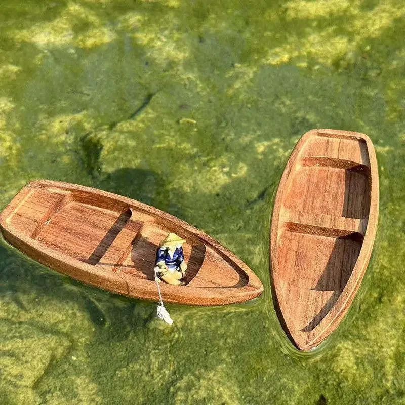 Handgemaakte houten boot Mini  - Aquarium Marina recensie en prijs